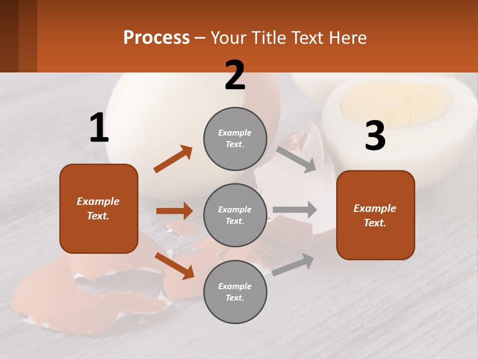 A Hard Boiled Egg On A Wooden Table PowerPoint Template