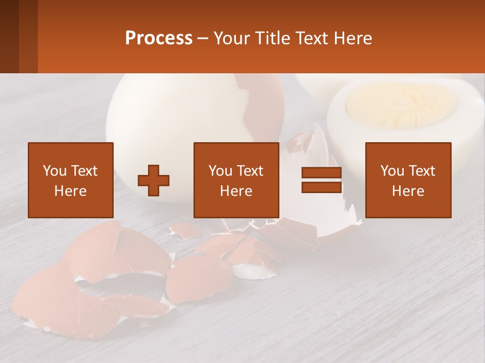 A Hard Boiled Egg On A Wooden Table PowerPoint Template