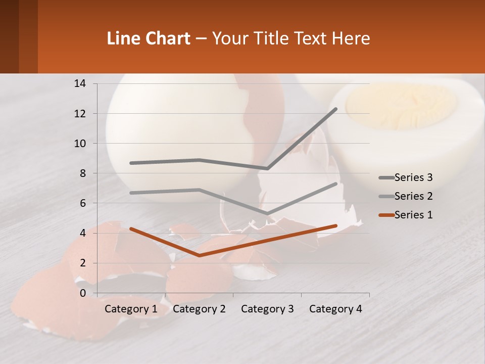 A Hard Boiled Egg On A Wooden Table PowerPoint Template