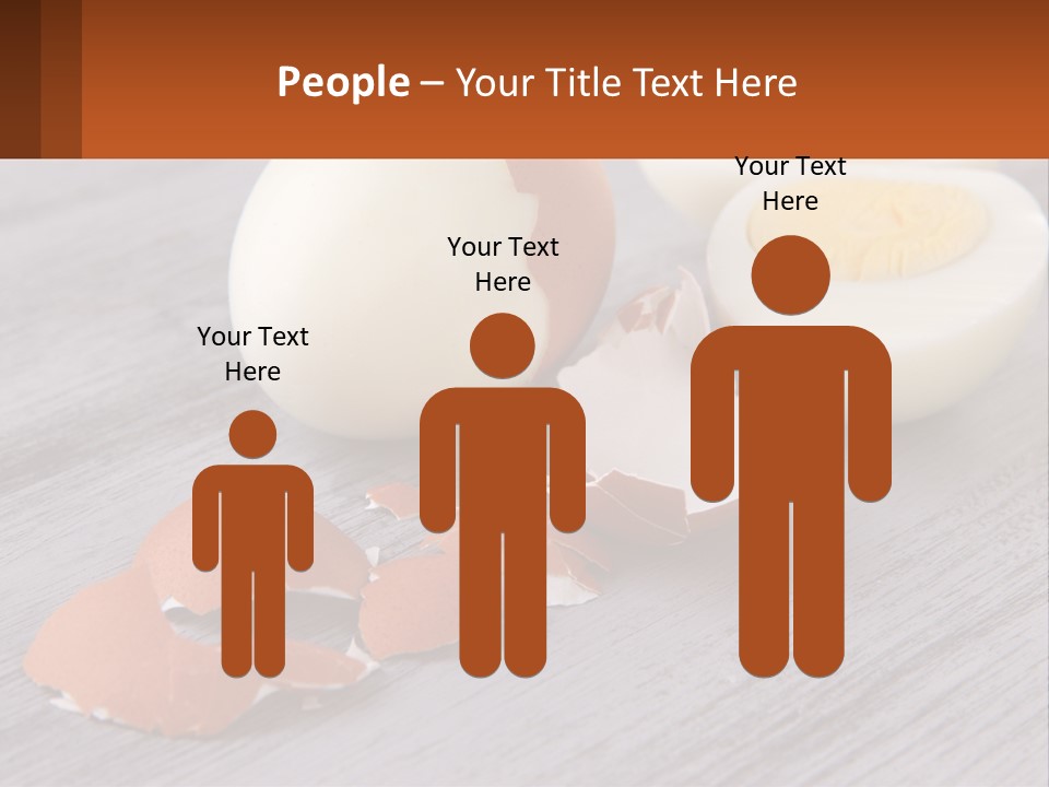 A Hard Boiled Egg On A Wooden Table PowerPoint Template