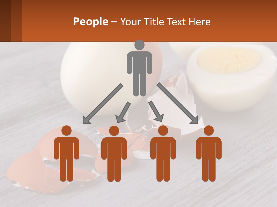 A Hard Boiled Egg On A Wooden Table PowerPoint Template