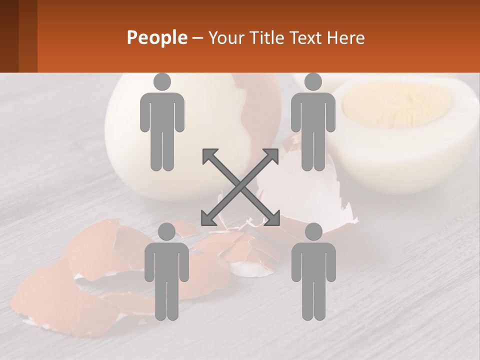 A Hard Boiled Egg On A Wooden Table PowerPoint Template