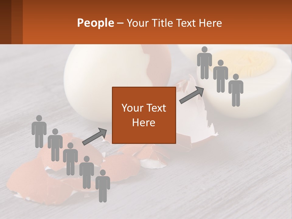 A Hard Boiled Egg On A Wooden Table PowerPoint Template