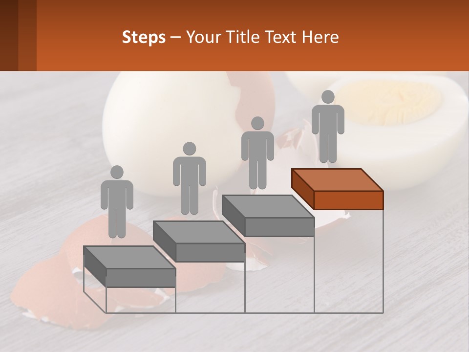 A Hard Boiled Egg On A Wooden Table PowerPoint Template