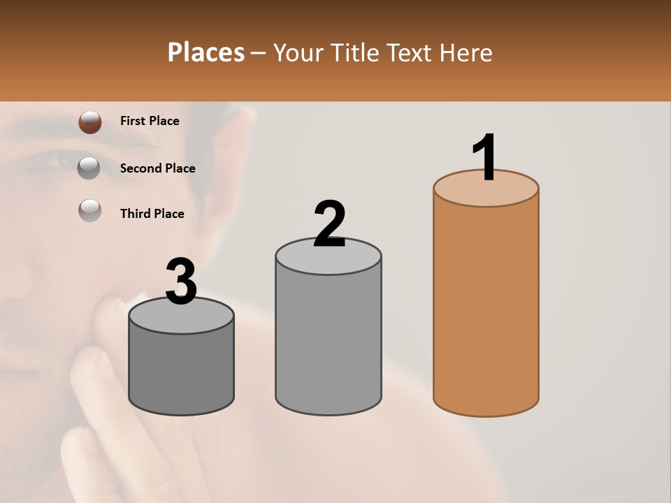 A Man Holding His Hand To His Face PowerPoint Template