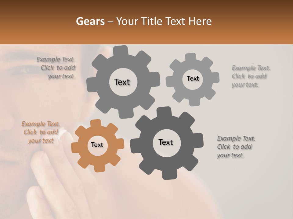 A Man Holding His Hand To His Face PowerPoint Template