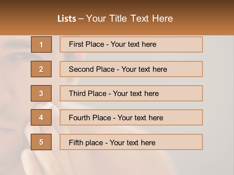 A Man Holding His Hand To His Face PowerPoint Template