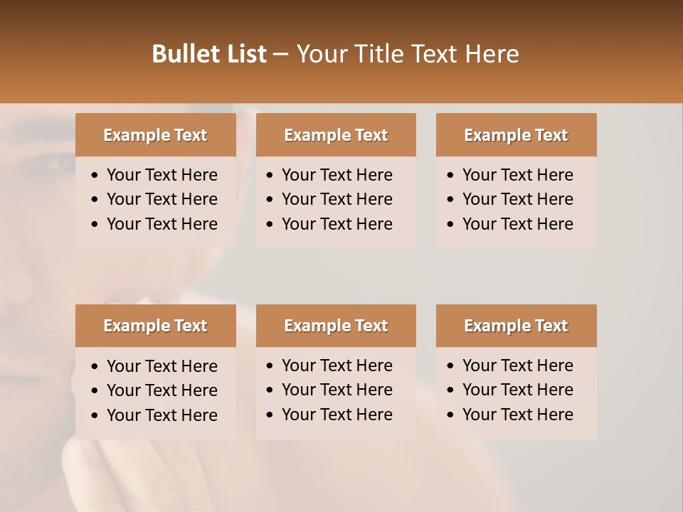 A Man Holding His Hand To His Face PowerPoint Template