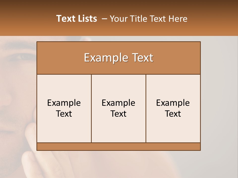A Man Holding His Hand To His Face PowerPoint Template