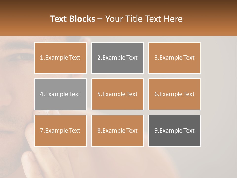 A Man Holding His Hand To His Face PowerPoint Template