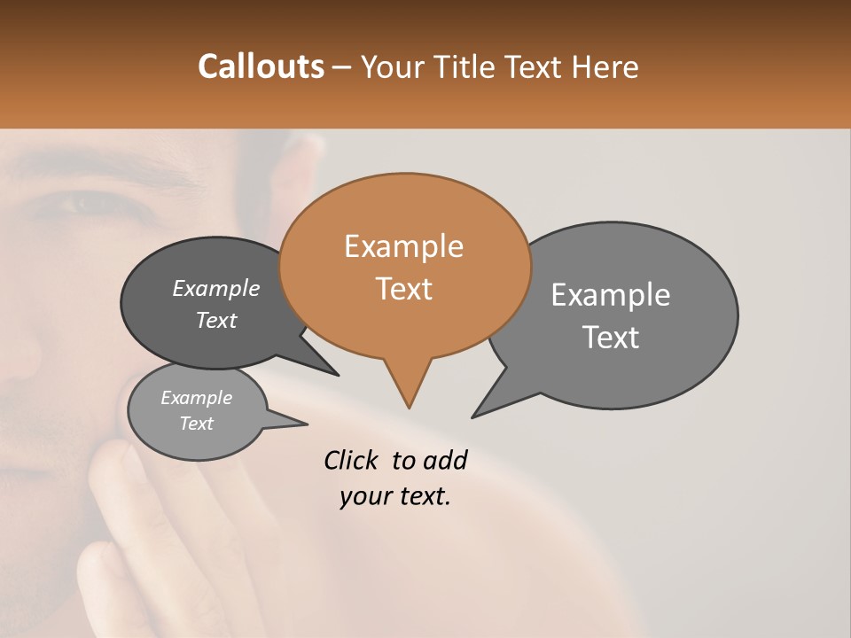 A Man Holding His Hand To His Face PowerPoint Template