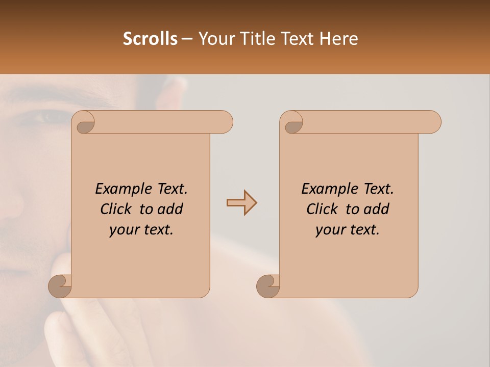 A Man Holding His Hand To His Face PowerPoint Template