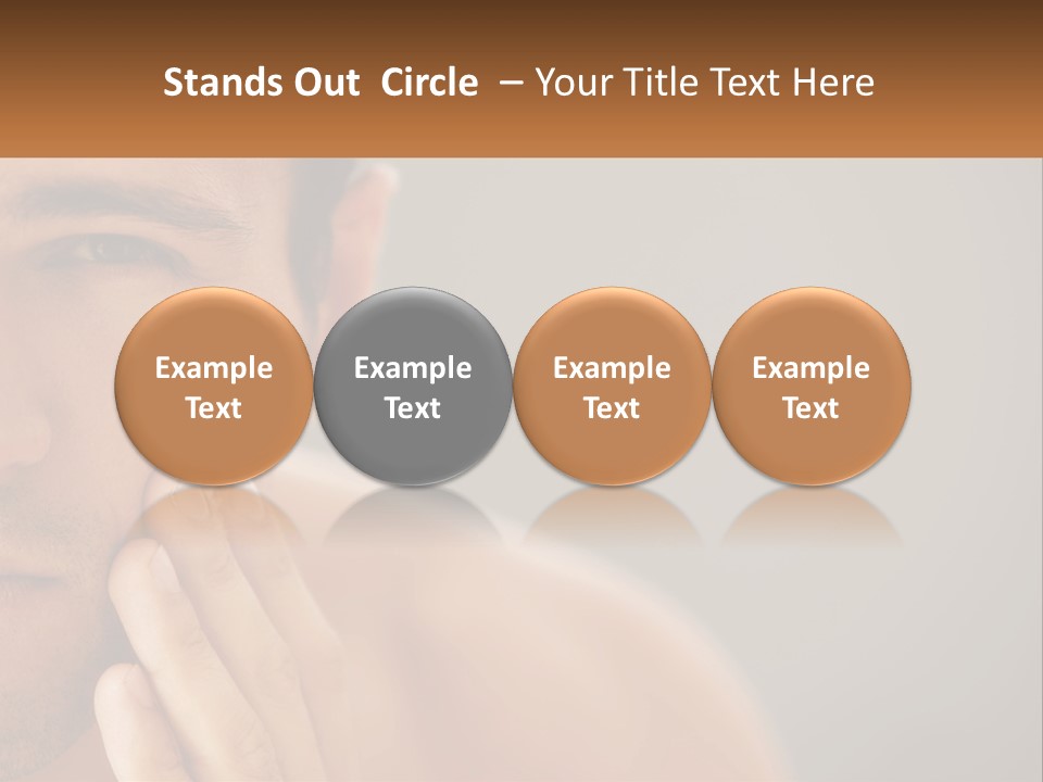 A Man Holding His Hand To His Face PowerPoint Template