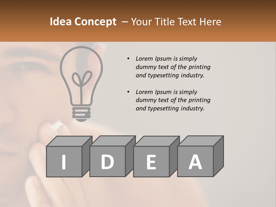 A Man Holding His Hand To His Face PowerPoint Template