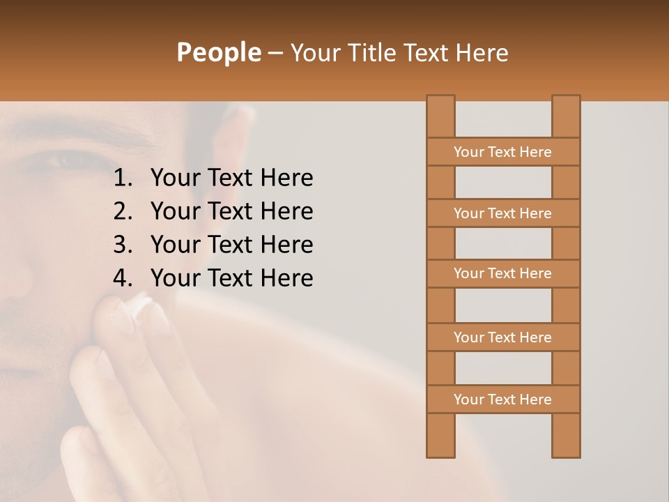 A Man Holding His Hand To His Face PowerPoint Template