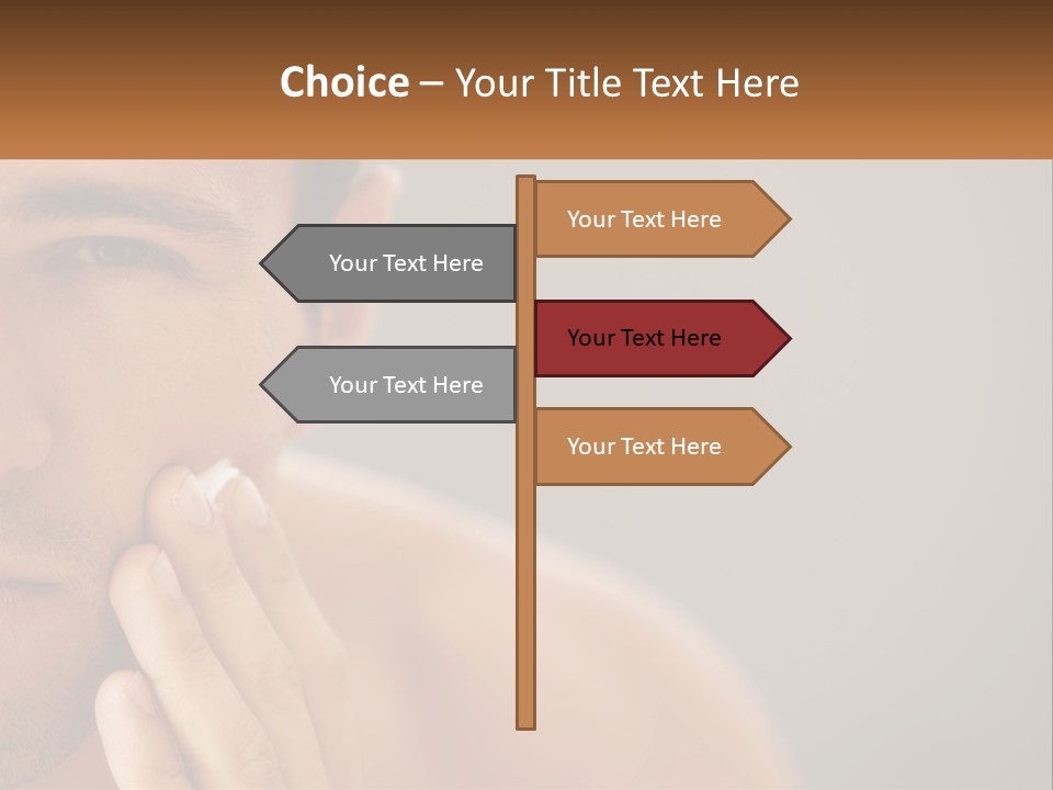 A Man Holding His Hand To His Face PowerPoint Template