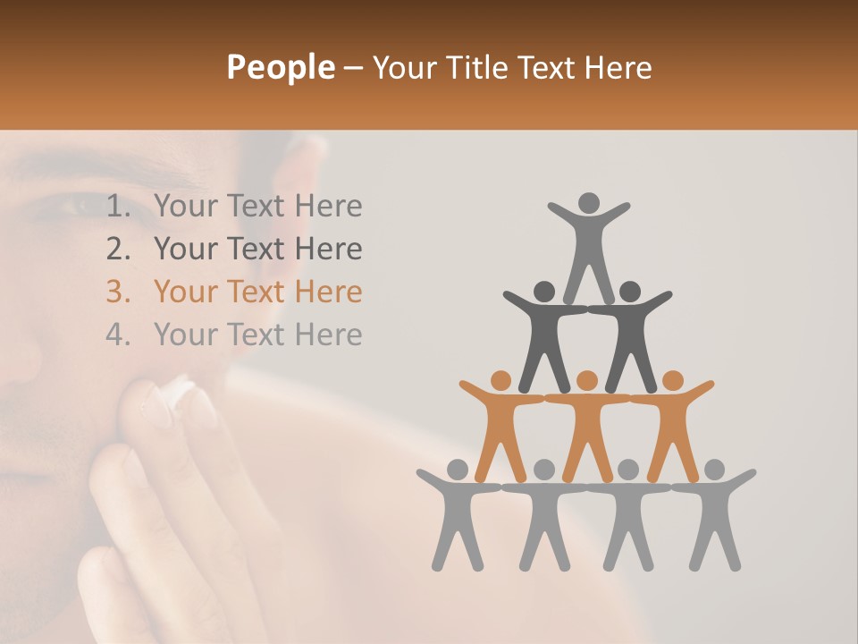 A Man Holding His Hand To His Face PowerPoint Template