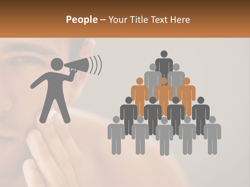 A Man Holding His Hand To His Face PowerPoint Template