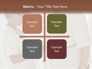 A Nurse And A Patient Looking At Something On A Clipboard PowerPoint Template