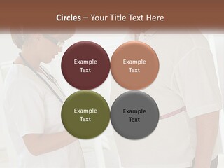 A Nurse And A Patient Looking At Something On A Clipboard PowerPoint Template