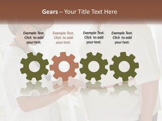 A Nurse And A Patient Looking At Something On A Clipboard PowerPoint Template