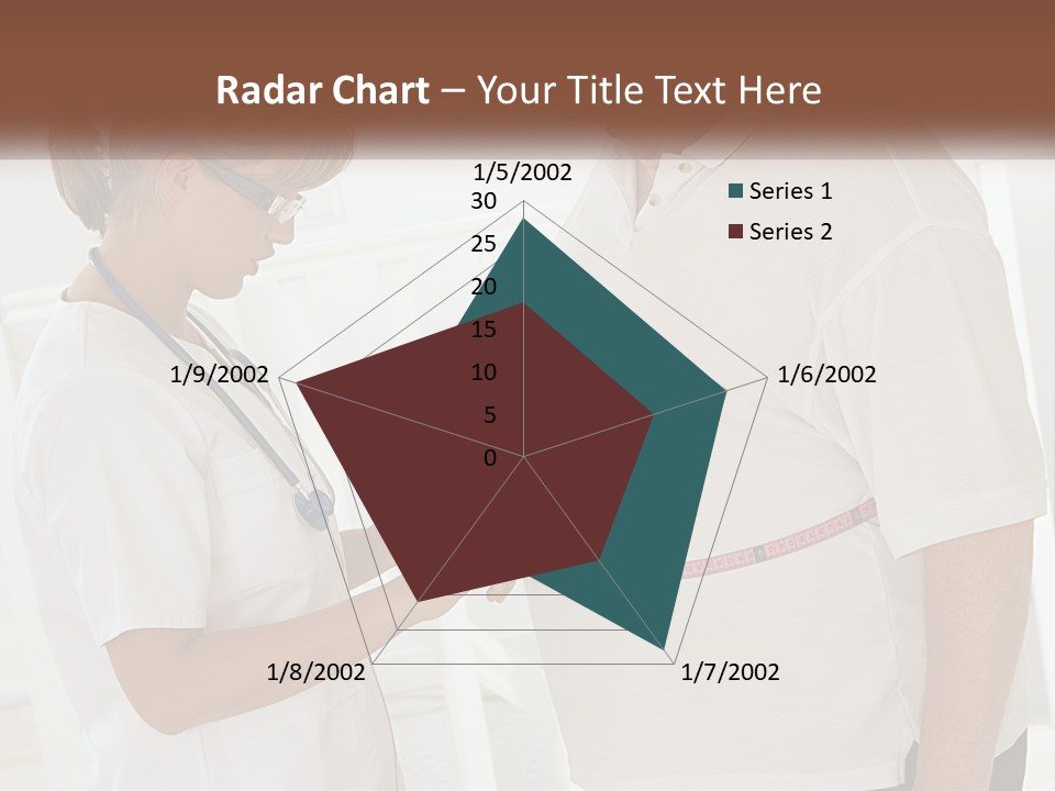 A Nurse And A Patient Looking At Something On A Clipboard PowerPoint Template