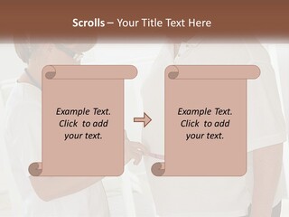A Nurse And A Patient Looking At Something On A Clipboard PowerPoint Template