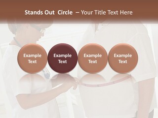 A Nurse And A Patient Looking At Something On A Clipboard PowerPoint Template