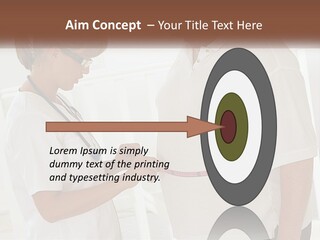 A Nurse And A Patient Looking At Something On A Clipboard PowerPoint Template