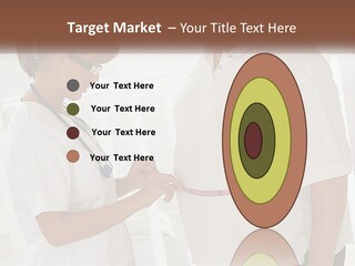 A Nurse And A Patient Looking At Something On A Clipboard PowerPoint Template