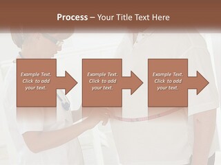 A Nurse And A Patient Looking At Something On A Clipboard PowerPoint Template