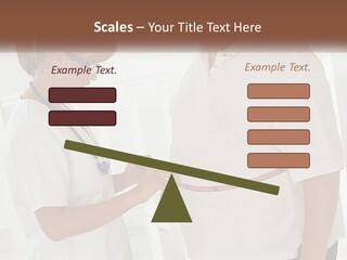 A Nurse And A Patient Looking At Something On A Clipboard PowerPoint Template