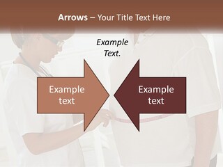 A Nurse And A Patient Looking At Something On A Clipboard PowerPoint Template