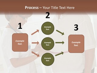 A Nurse And A Patient Looking At Something On A Clipboard PowerPoint Template
