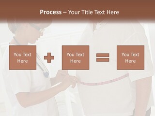 A Nurse And A Patient Looking At Something On A Clipboard PowerPoint Template