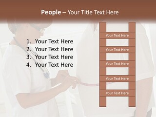 A Nurse And A Patient Looking At Something On A Clipboard PowerPoint Template