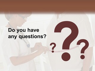 A Nurse And A Patient Looking At Something On A Clipboard PowerPoint Template