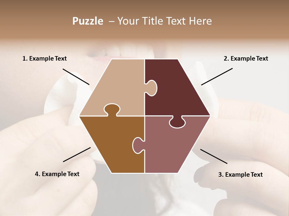 A Woman Holding A Piece Of Cloth Over Her Mouth PowerPoint Template