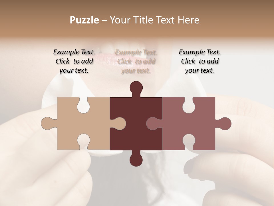 A Woman Holding A Piece Of Cloth Over Her Mouth PowerPoint Template