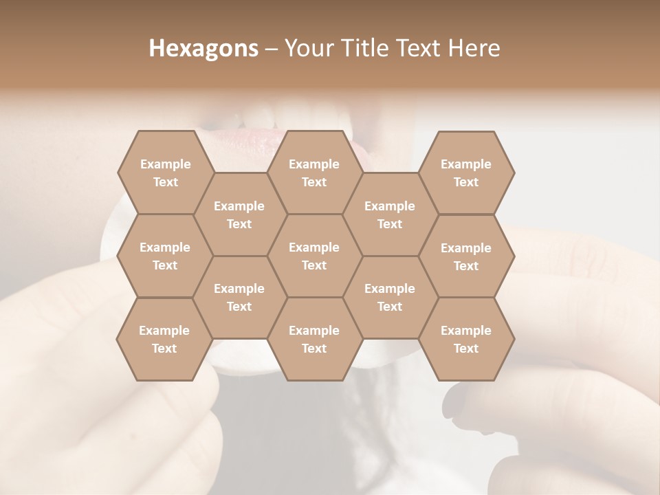 A Woman Holding A Piece Of Cloth Over Her Mouth PowerPoint Template