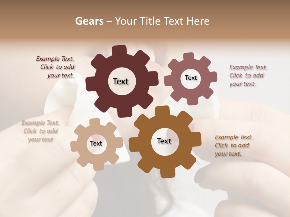 A Woman Holding A Piece Of Cloth Over Her Mouth PowerPoint Template