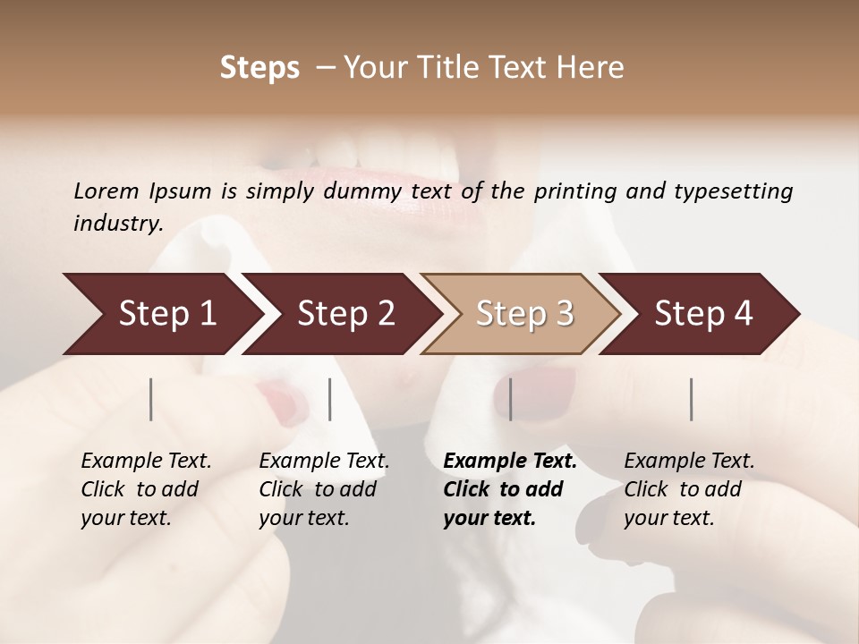 A Woman Holding A Piece Of Cloth Over Her Mouth PowerPoint Template