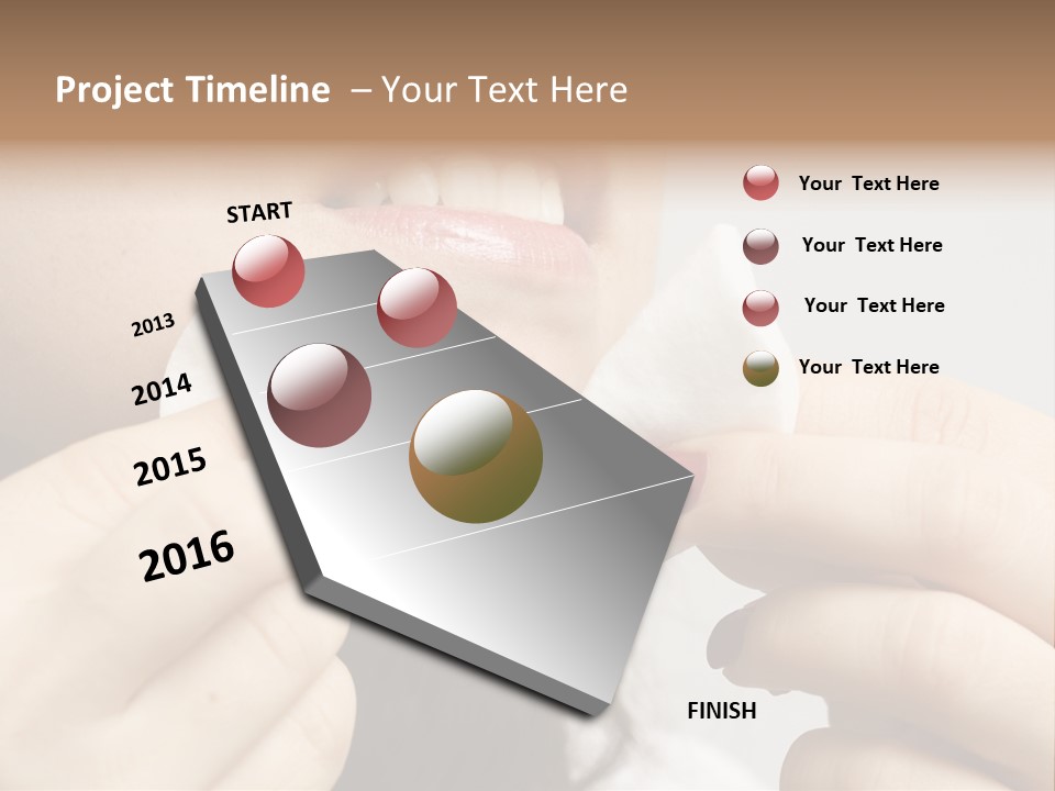 A Woman Holding A Piece Of Cloth Over Her Mouth PowerPoint Template