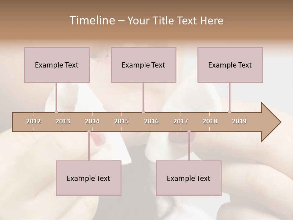 A Woman Holding A Piece Of Cloth Over Her Mouth PowerPoint Template