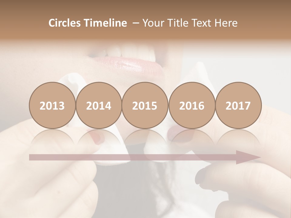 A Woman Holding A Piece Of Cloth Over Her Mouth PowerPoint Template