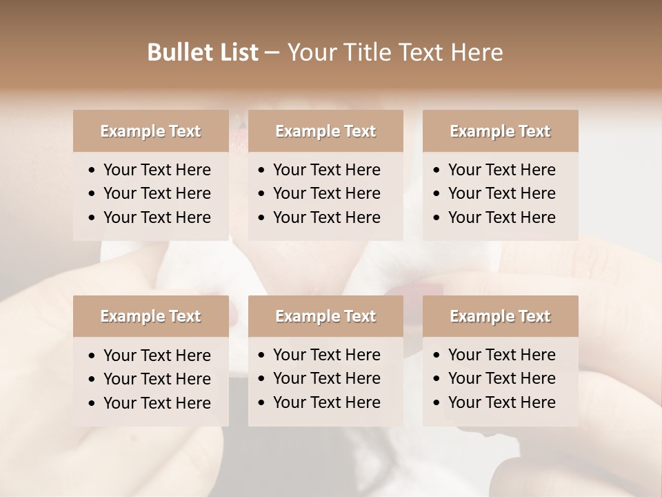 A Woman Holding A Piece Of Cloth Over Her Mouth PowerPoint Template