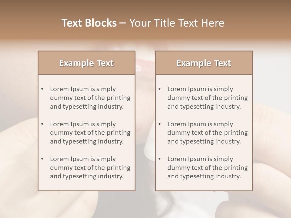 A Woman Holding A Piece Of Cloth Over Her Mouth PowerPoint Template