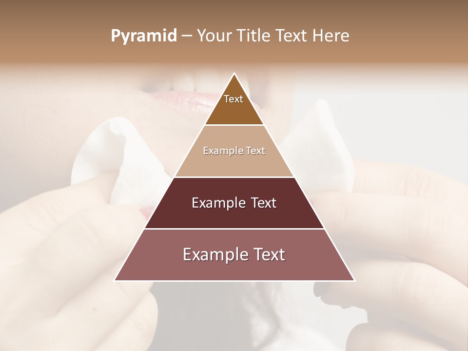 A Woman Holding A Piece Of Cloth Over Her Mouth PowerPoint Template
