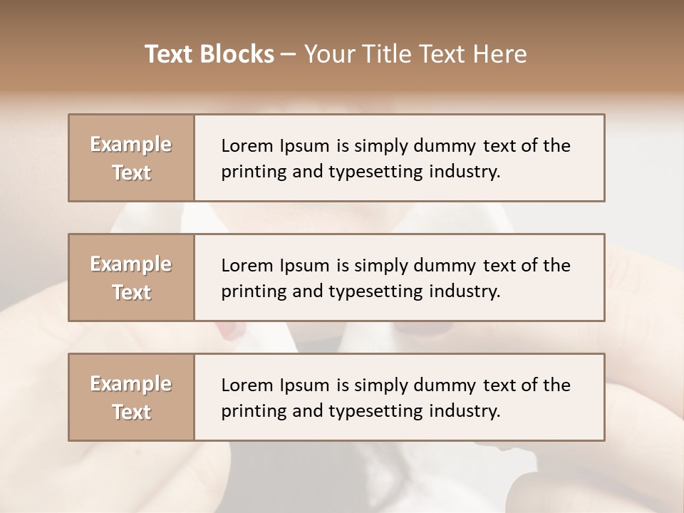 A Woman Holding A Piece Of Cloth Over Her Mouth PowerPoint Template