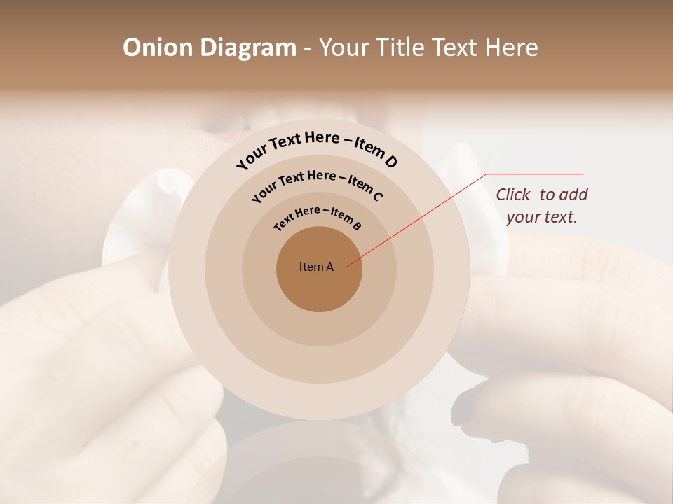 A Woman Holding A Piece Of Cloth Over Her Mouth PowerPoint Template